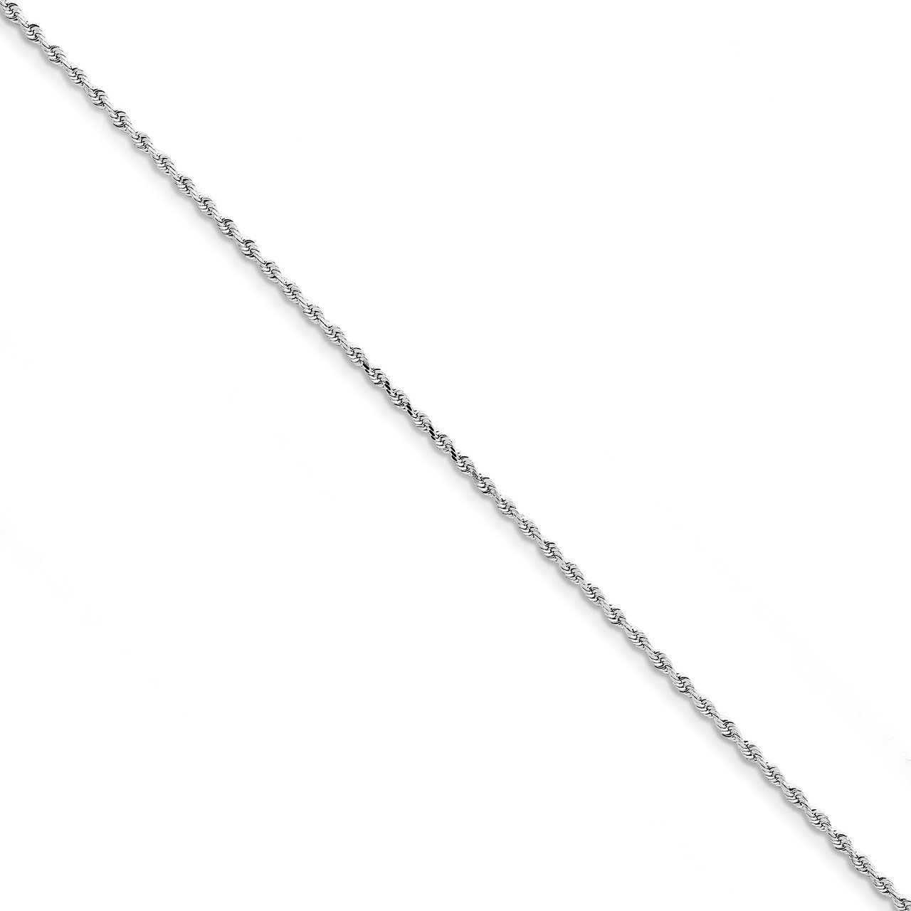 7 Inch 2.00mm Diamond -cut Quadruple Rope Chain 10k White Gold 10WQT016-7