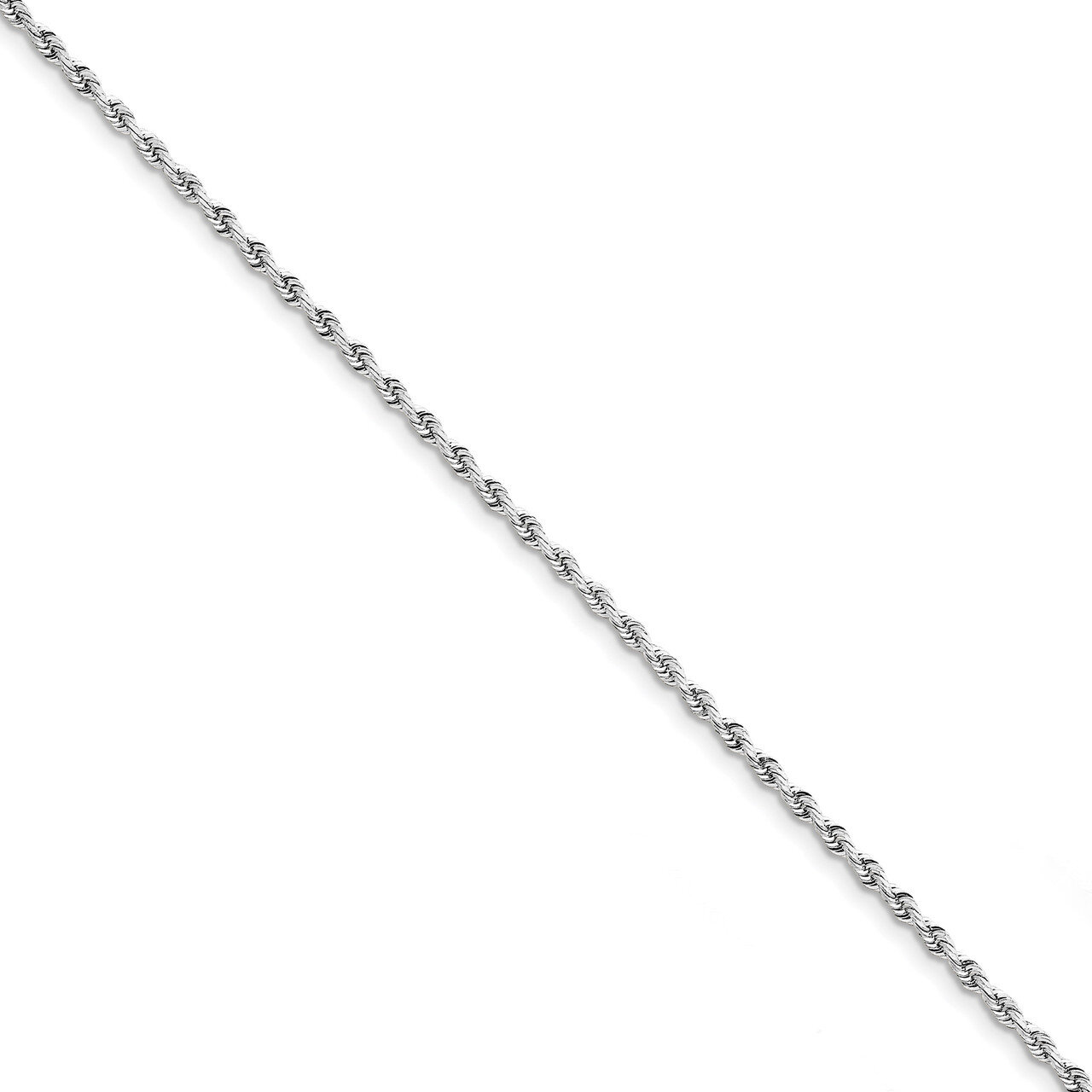 7 Inch 2.75mm Diamond -cut Quadruple Rope Chain 10k White Gold 10WQT021-7