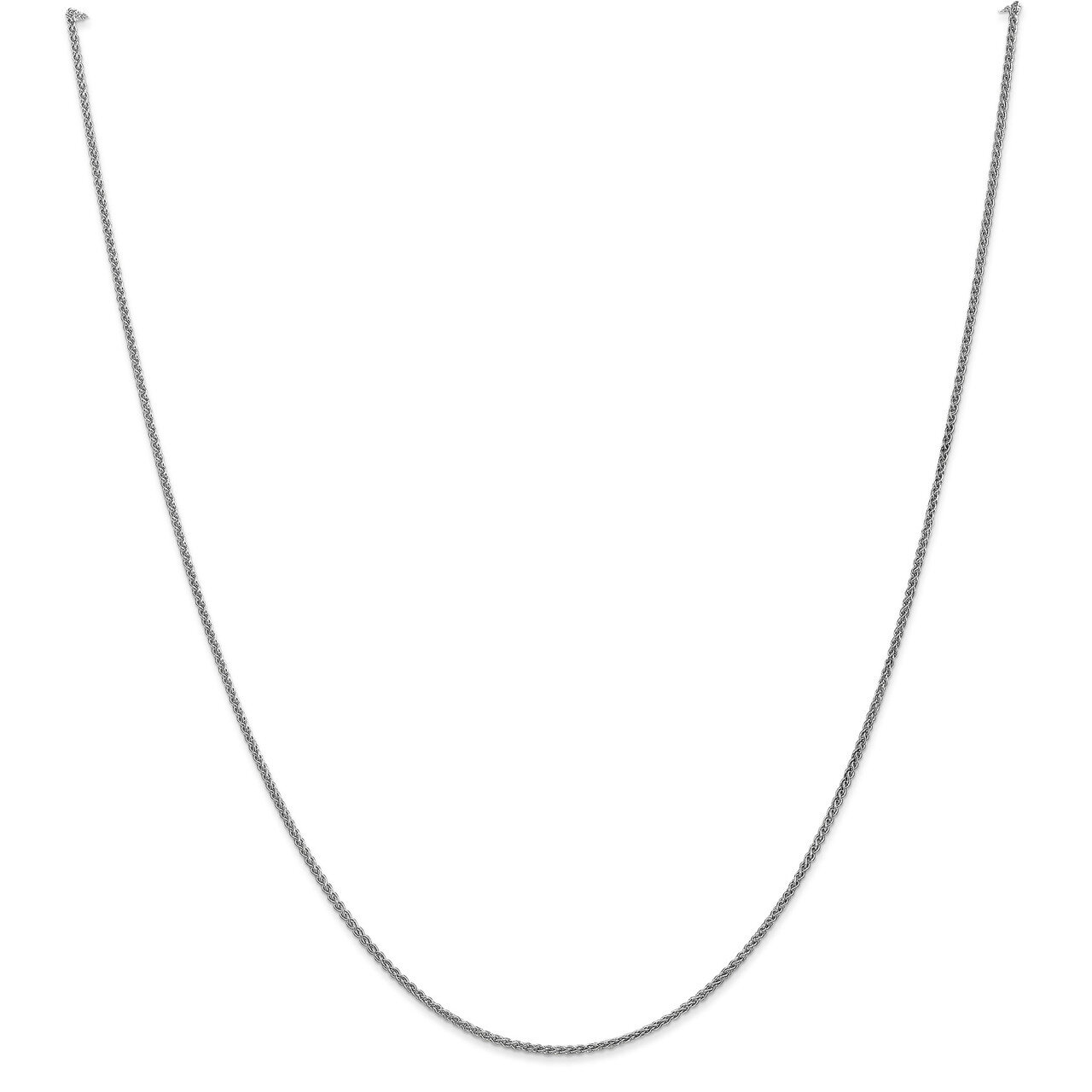 10 Inch 1.25mm Solid Polished Spiga Chain 10k White Gold 10WSP030-10