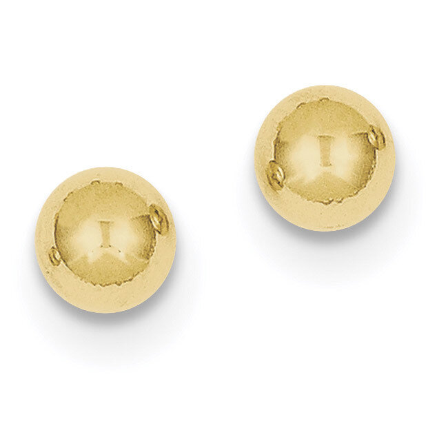 Polished 6mm Ball Post Earrings 10k Gold 10X6MMG