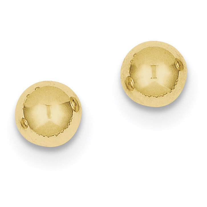 Polished 7mm Ball Post Earrings 10k Gold 10X7MMG