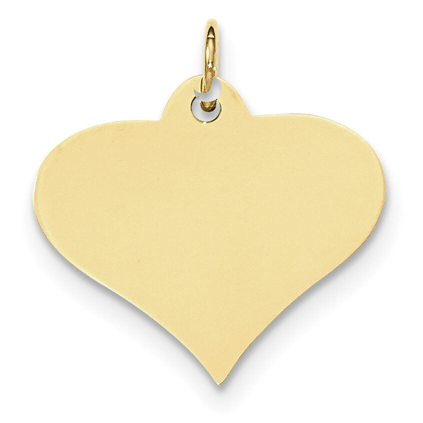 Plain .018 Gauge Engravable Heart Disc Charm 10k Gold 10XM570/18, MPN: 10XM570/18, 191101458217