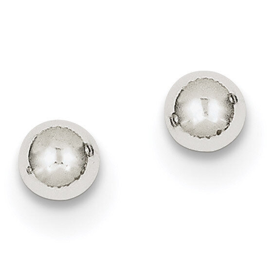 5mm Ball Post Earrings 10k White Gold Polished 10XWE322, MPN: 10XWE322, 191101344626