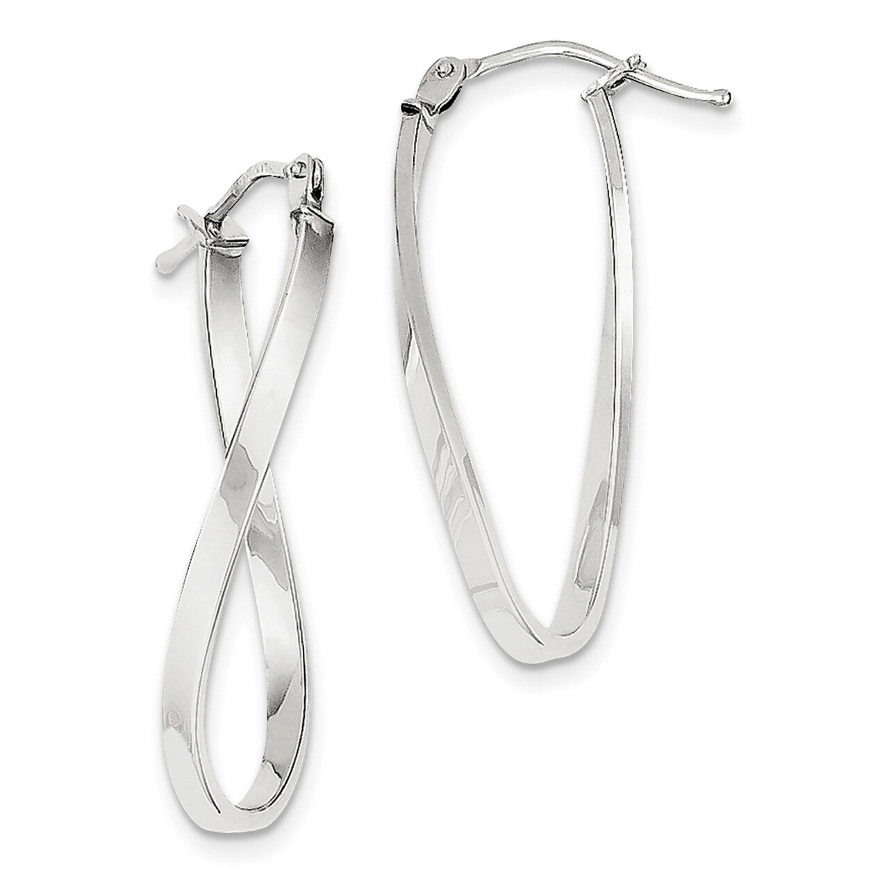 Small Twisted Earrings 10k White Gold 10Z1227, MPN: 10Z1227, 191101344718