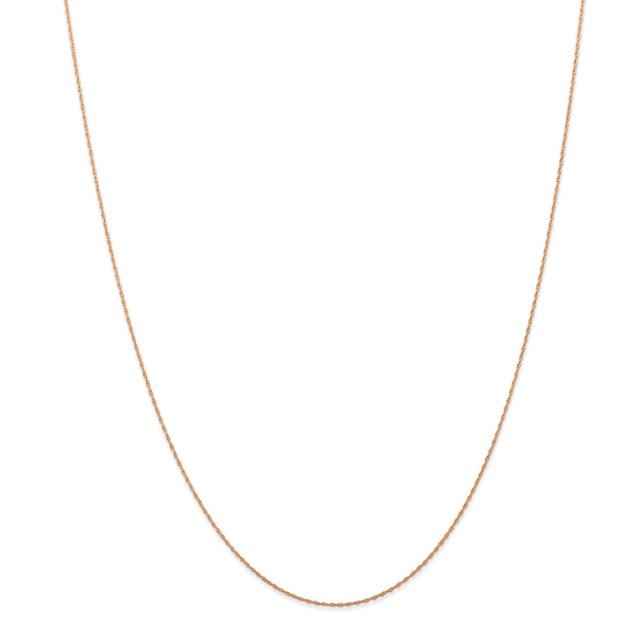 16 Inch 0.5 mm Cable Rope Chain Carded 14k Rose Gold 5RR-16