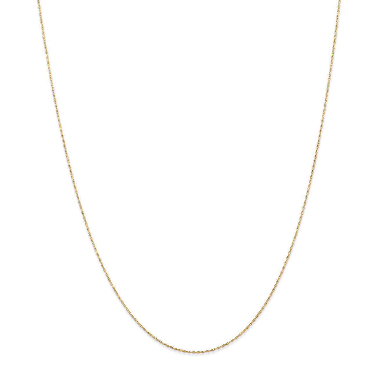 13 Inch 0.5 mm Carded Cable Rope Chain 14k Gold 5RY-13