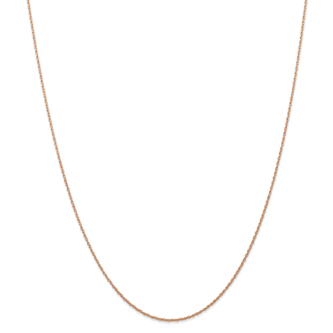 18 Inch 0.7 mm Carded Cable Rope Chain 14k Rose Gold 7RR-18, MPN: 7RR-18, 883957761312