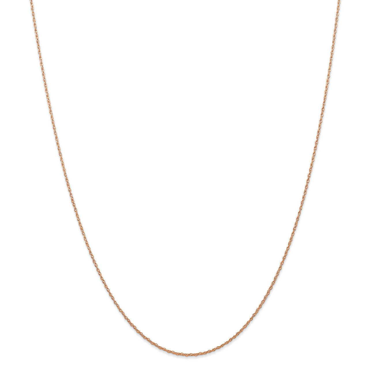 24 Inch 0.7 mm Carded Cable Rope Chain 14k Rose Gold 7RR-24, MPN: 7RR-24, 883957761343