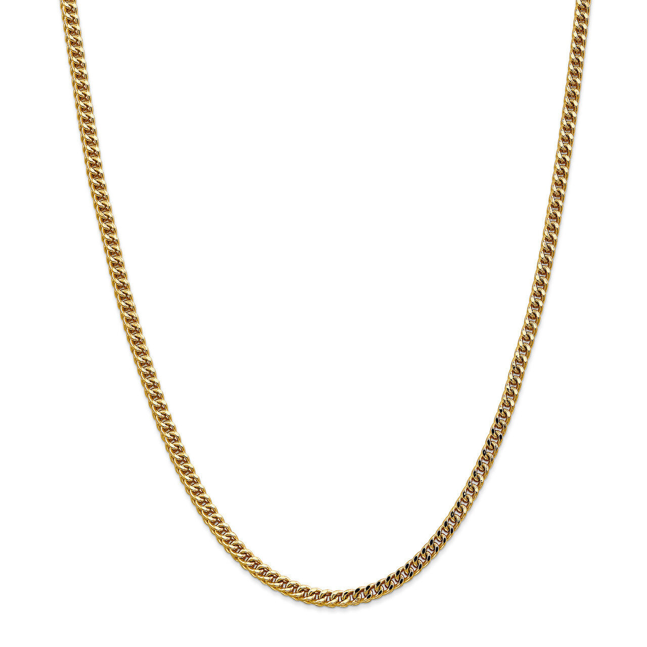 20 Inch 3.7mm Hollow Franco Chain 14k Gold BC136-20, MPN: BC136-20, 886774418469