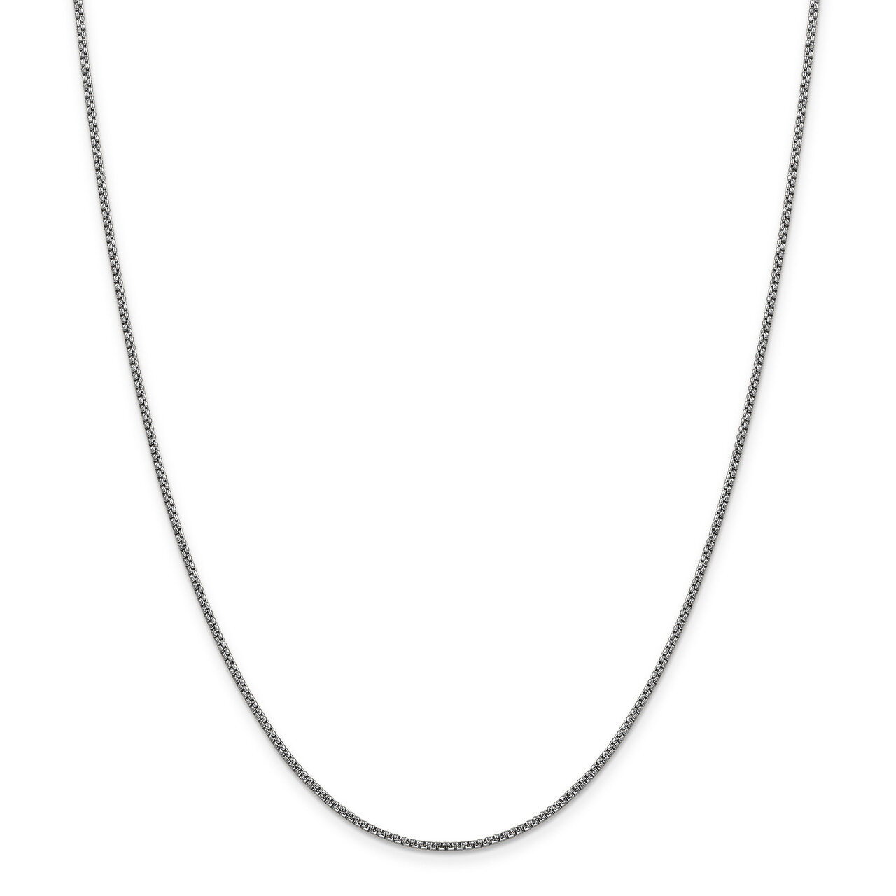 24 Inch 1.5mm Hollow Round Box Chain 14k white Gold BC138-24, MPN: BC138-24, 886774418568