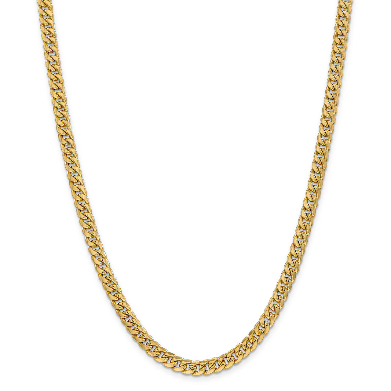 18 Inch 6mm Hollow Miami Cuban Chain 14k Gold BC154-18, MPN: BC154-18, 886774540092