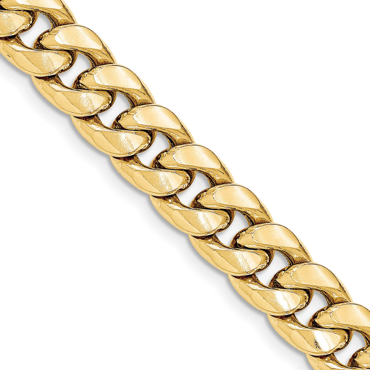 9 Inch Hollow Miami Cuban Chain 14k Gold BC158-9, MPN: BC158-9, 886774540368