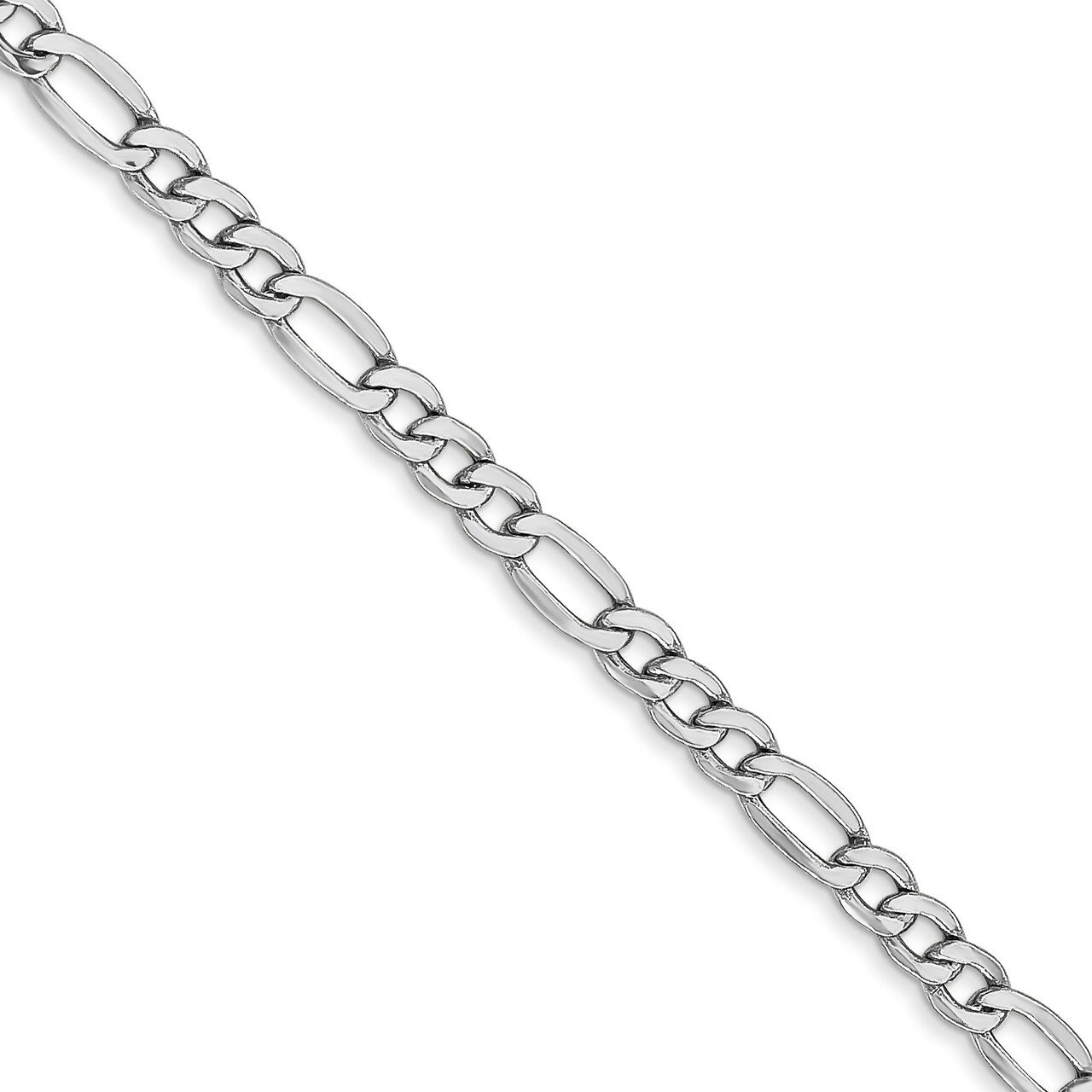 8 Inch 3.5mm Semi-Solid Figaro Chain 14k white Gold BC159-8, MPN: BC159-8, 191101833557