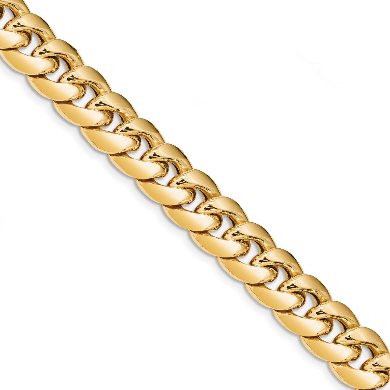 8 Inch 12.6mm Hollow ChainMiami Cuban 14k Gold BC164-8