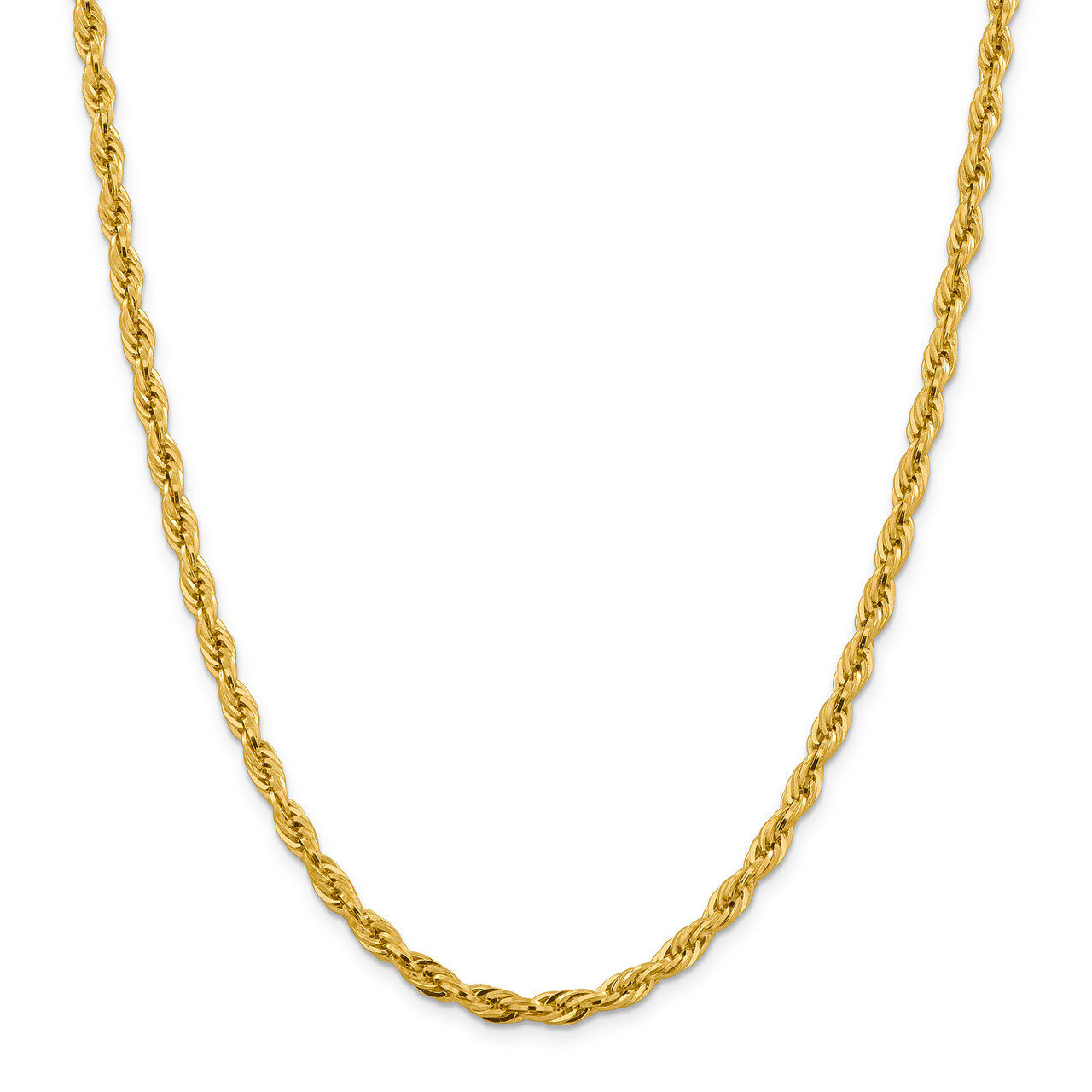 24 Inch 4.75mm Semi-Solid Rope Chain 14k Gold BC169-24