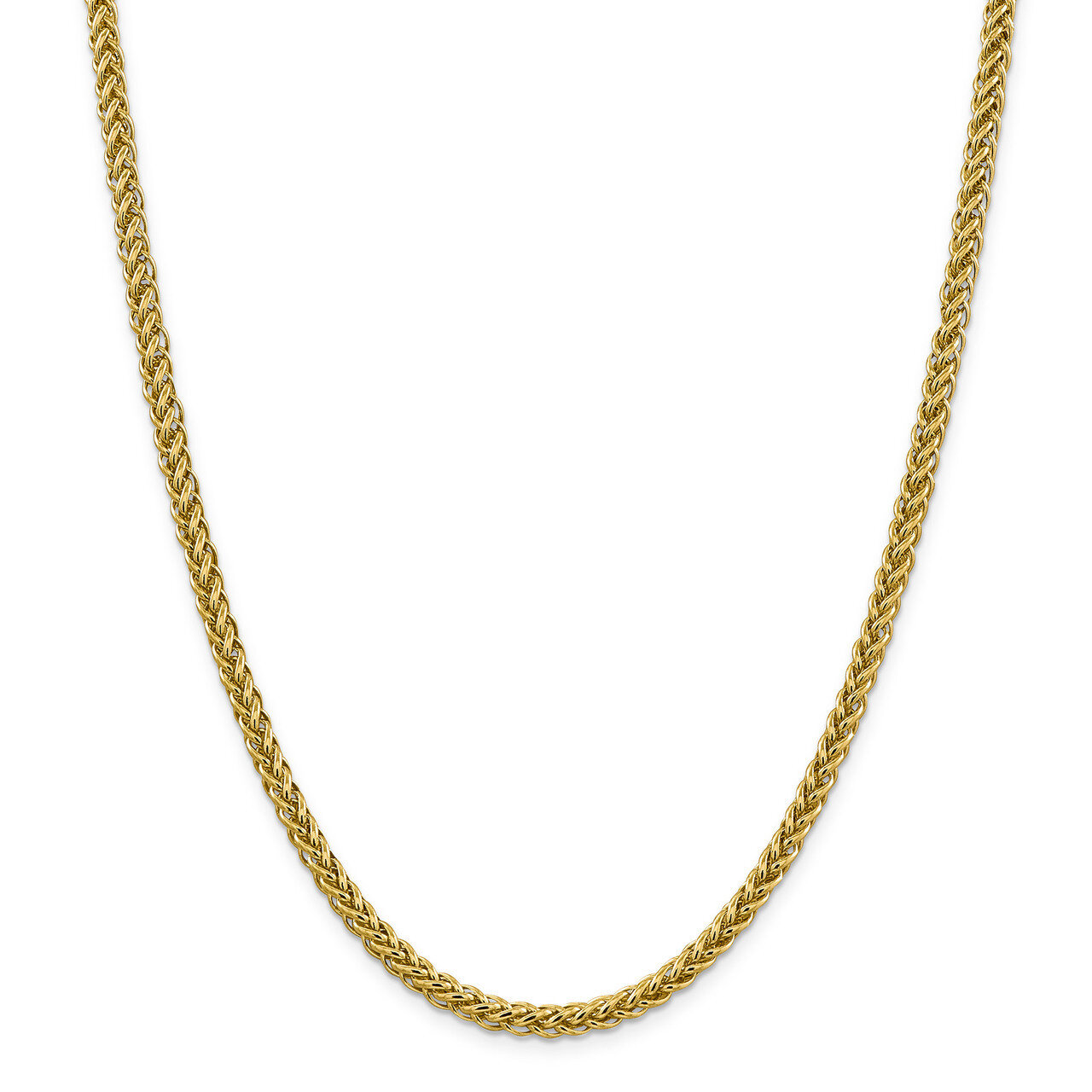 24 Inch 4.65mm Semi-solid 3-Wire Wheat Chain 14k Gold BC178-24, MPN: BC178-24, 883957068244