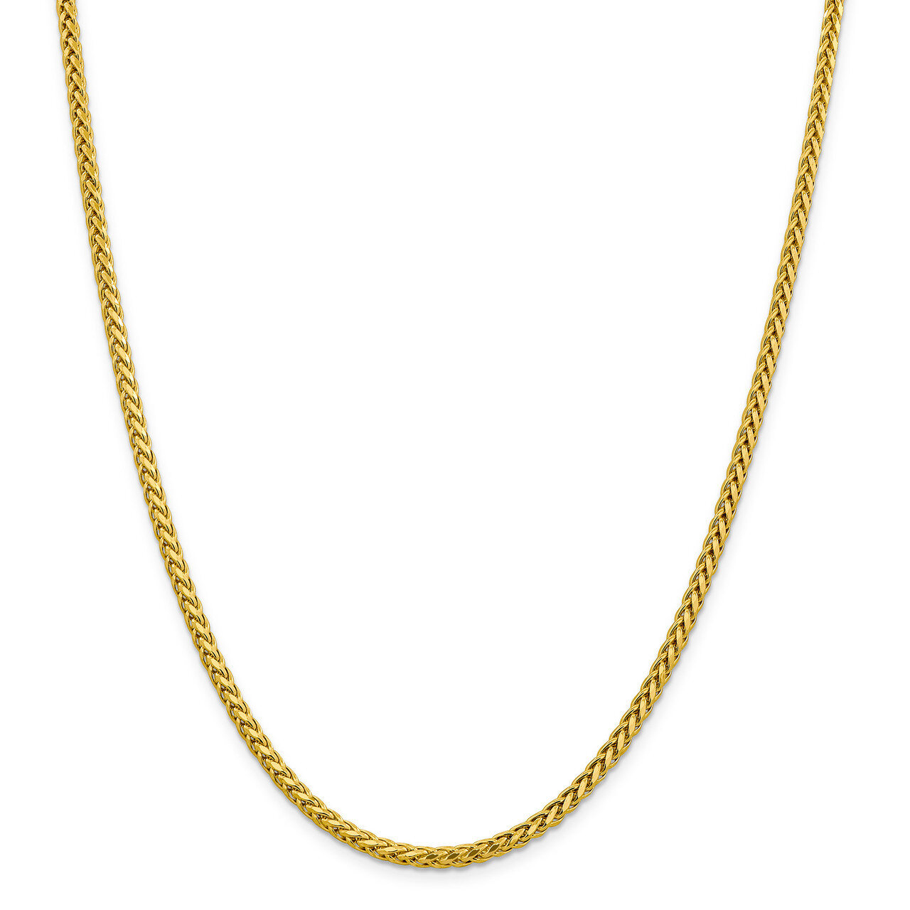 24 Inch 3.10mm Semi-solid Diamond -cut Wheat Chain 14k Gold BC184-24, MPN: BC184-24, 883957076362