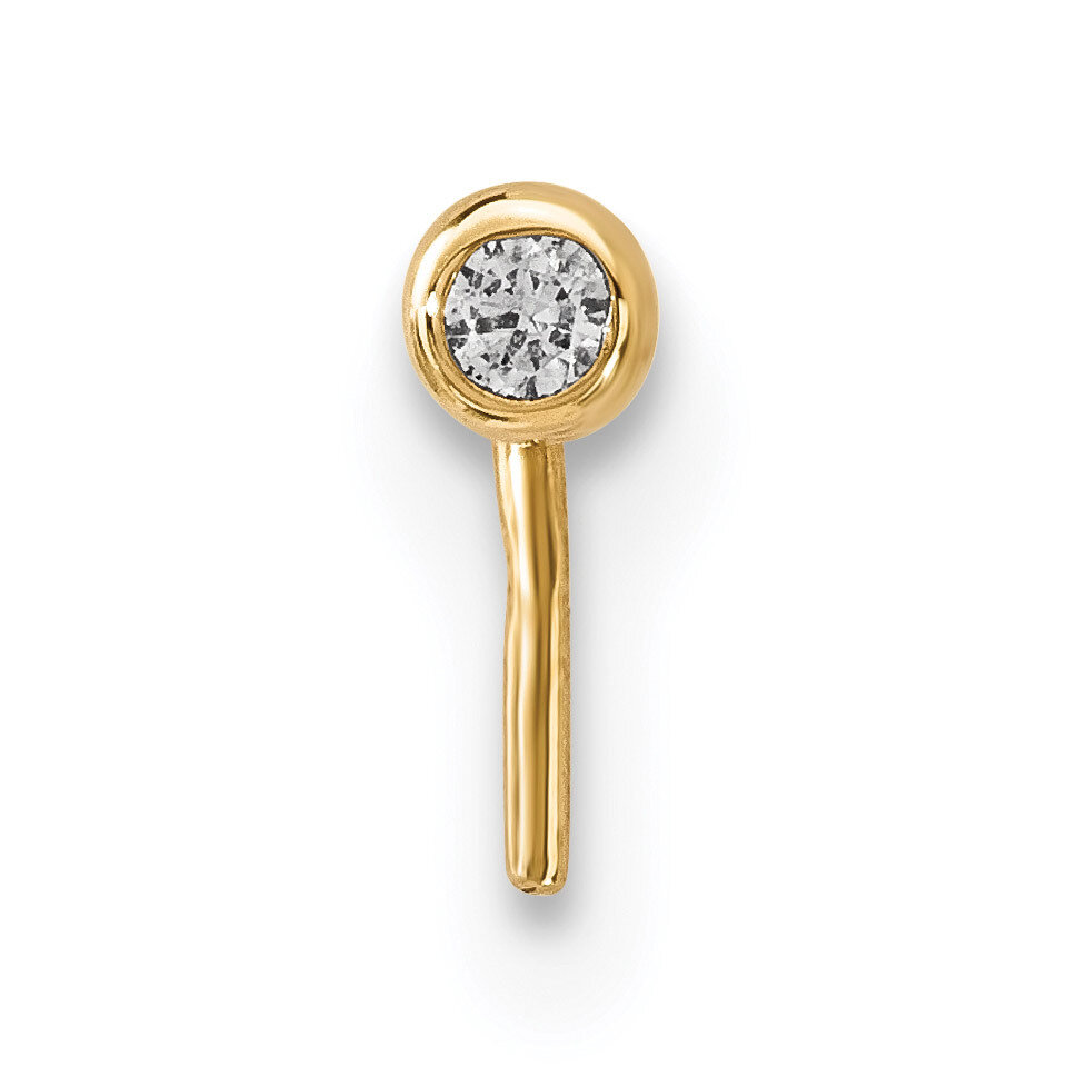 2.2mm CZ Diamond Nose Stud 14k Gold BD106, MPN: BD106, 886774122205