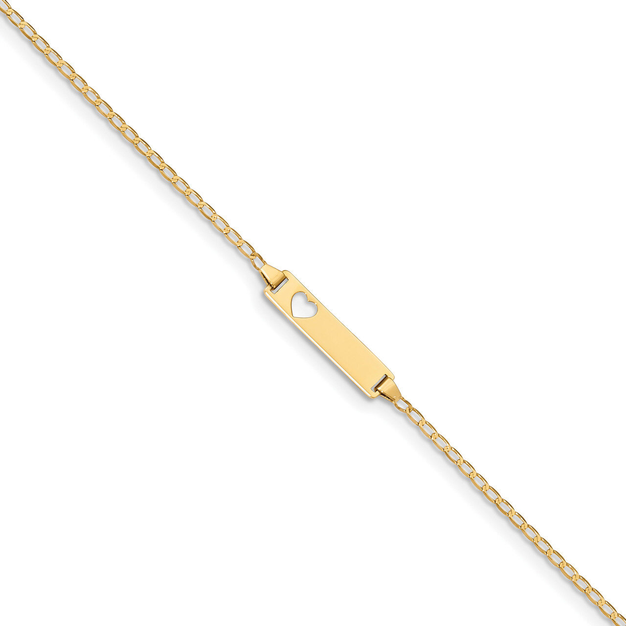 6 Inch Baby ID Curb Bracelet 14k Gold BID97-6