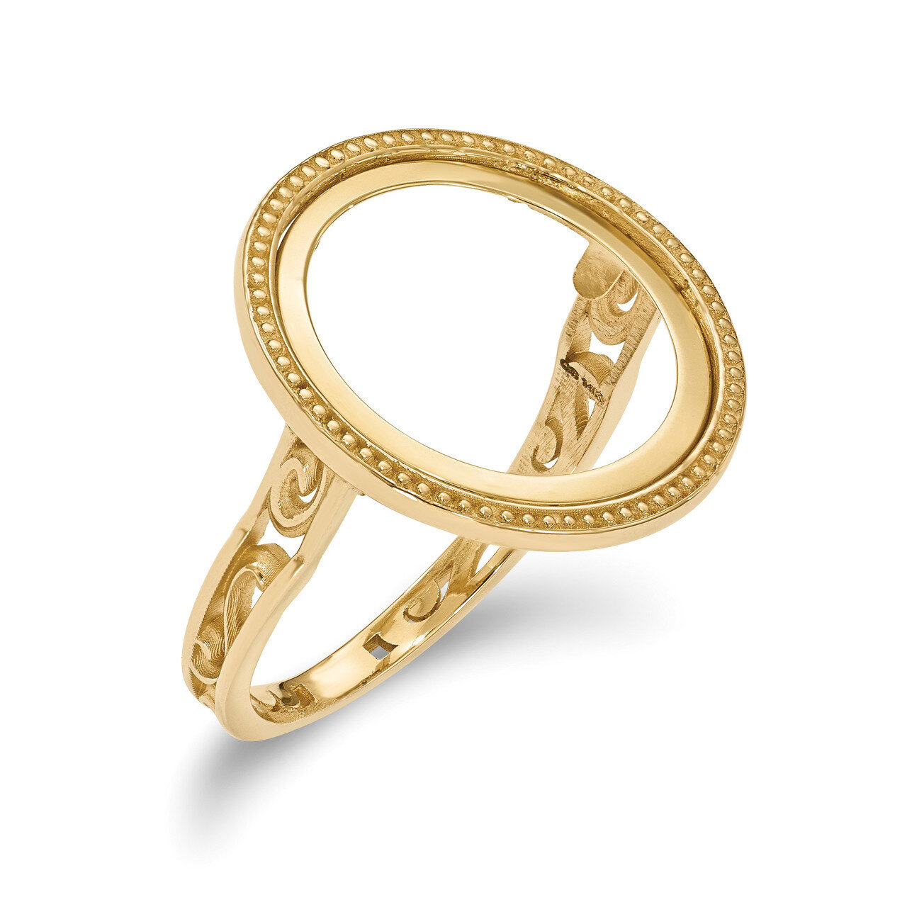 1/10AE Polished Coin Ring 14k Gold CR1/10AE