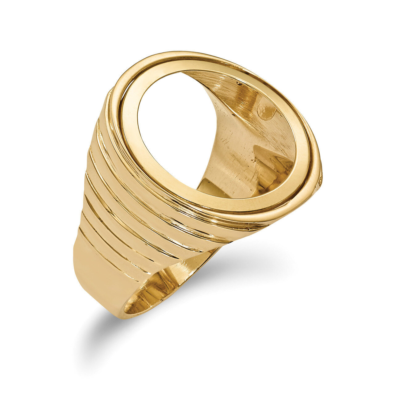 1/10AE Polished Coin Ring 14k Gold CR12/10AE