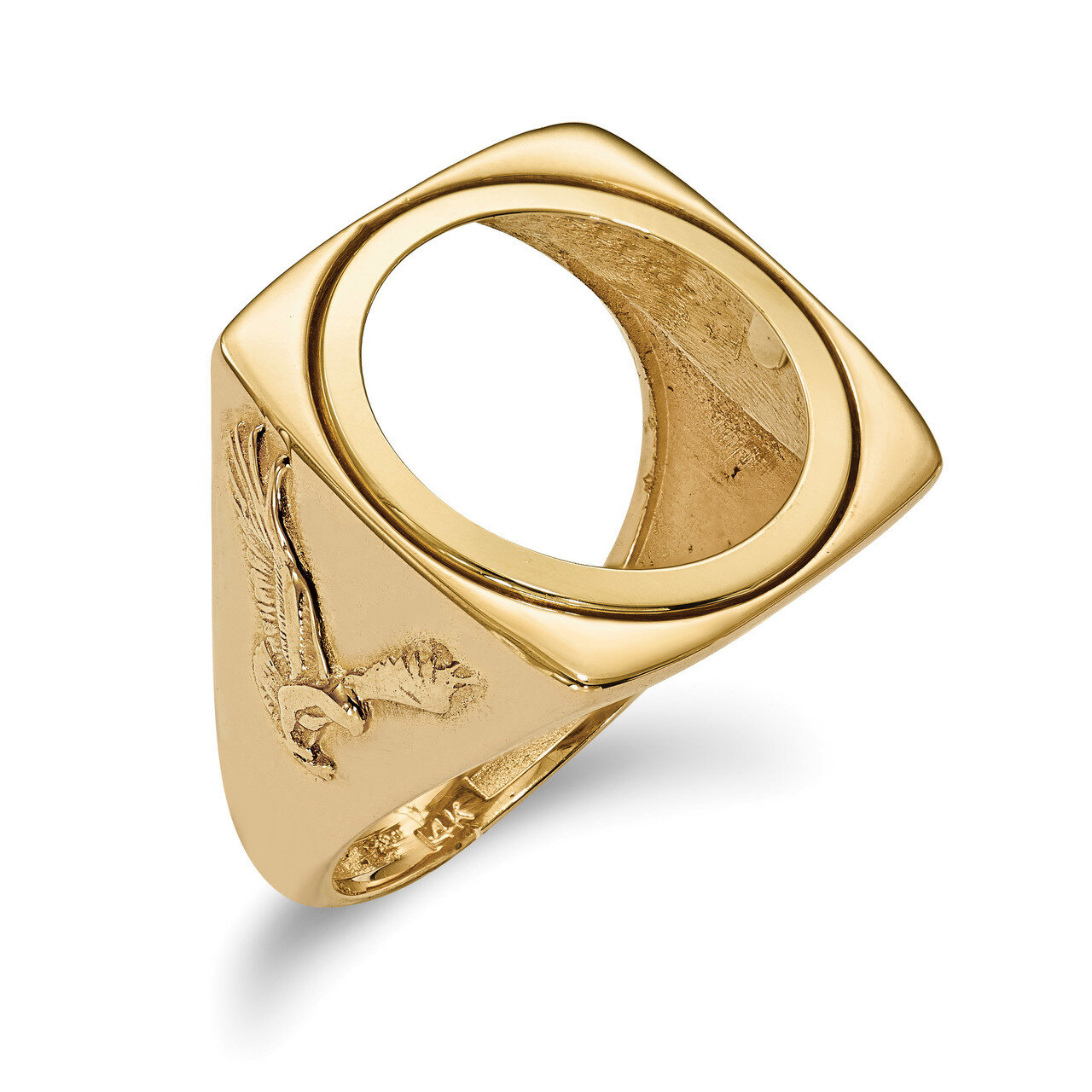 1/10AE Polished Coin Ring 14k Gold CR8/10AE