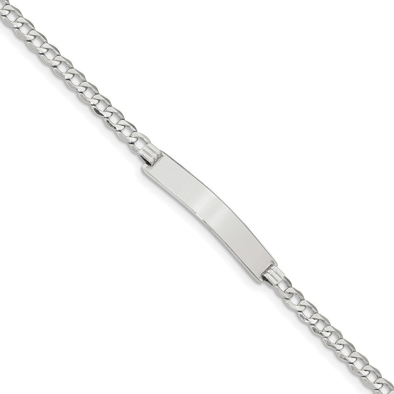 8 Inch Polished ID with Semi-Solid Cuban Bracelet 14k white Gold DCID110W-8, MPN: DCID110W-8, 88395…