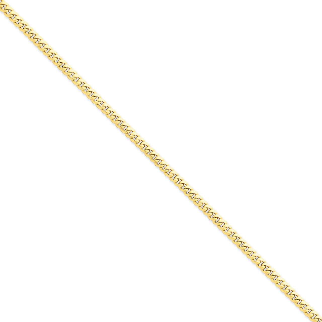 7 Inch 4.0mm Domed Curb Chain 14k Gold DCU120-7