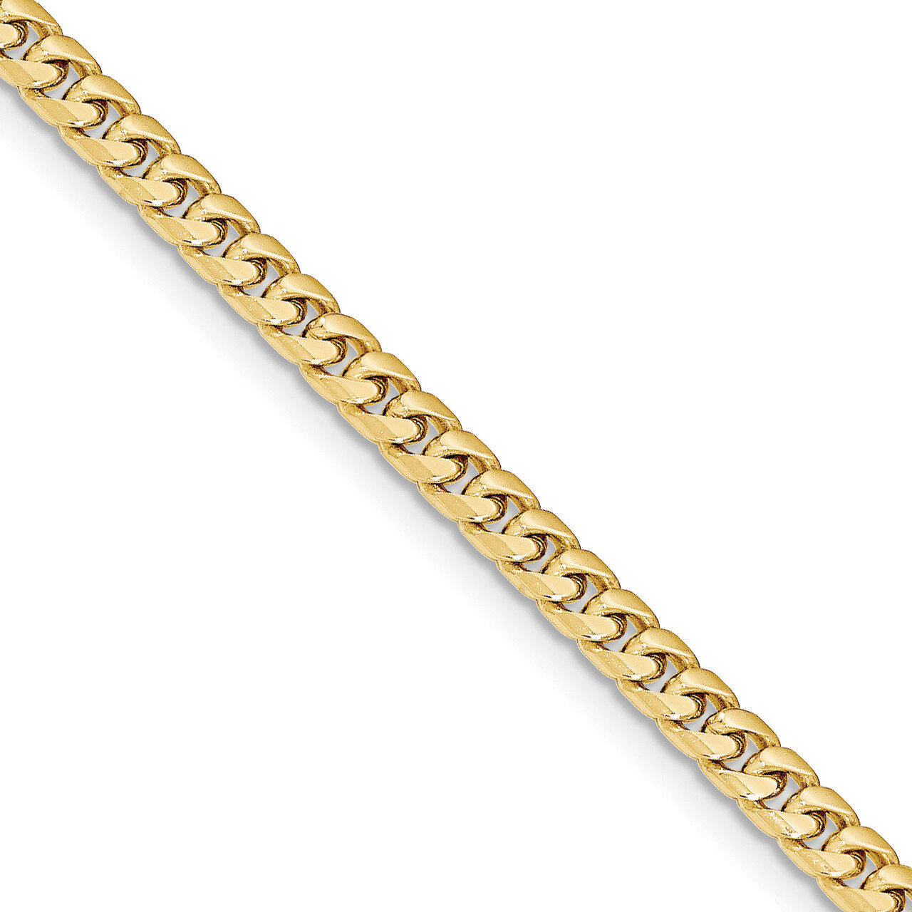 7 Inch 4.3mm Domed Curb Chain 14k Gold DCU140-7