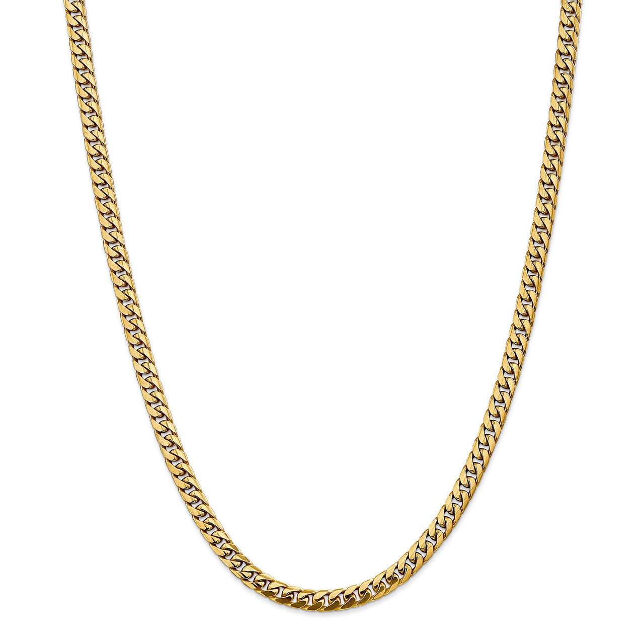 26 Inch 5mm Domed Curb Chain 14k Gold DCU160-26