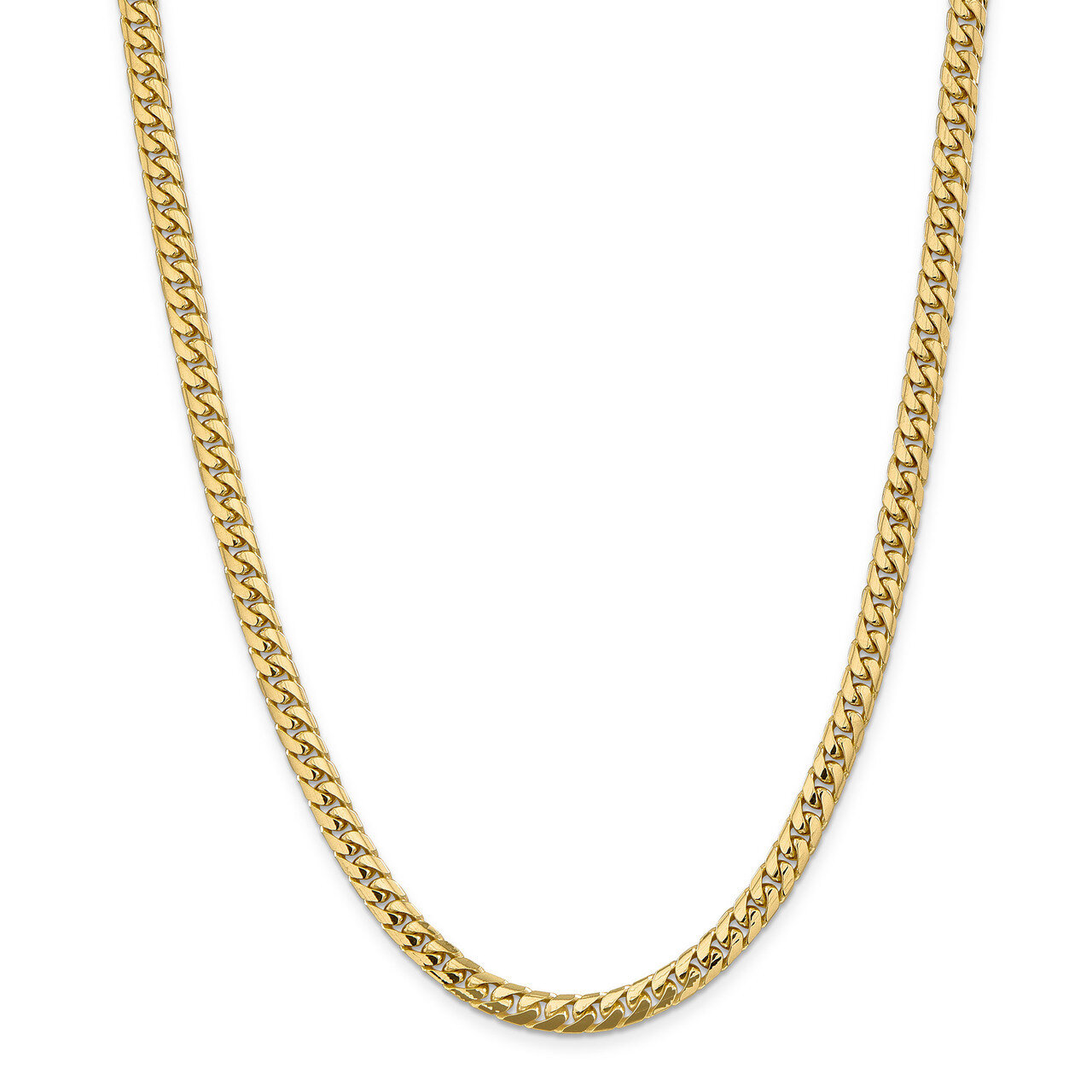 18 Inch 5.5mm Domed Curb Chain 14k Gold DCU180-18, MPN: DCU180-18, 886774419541