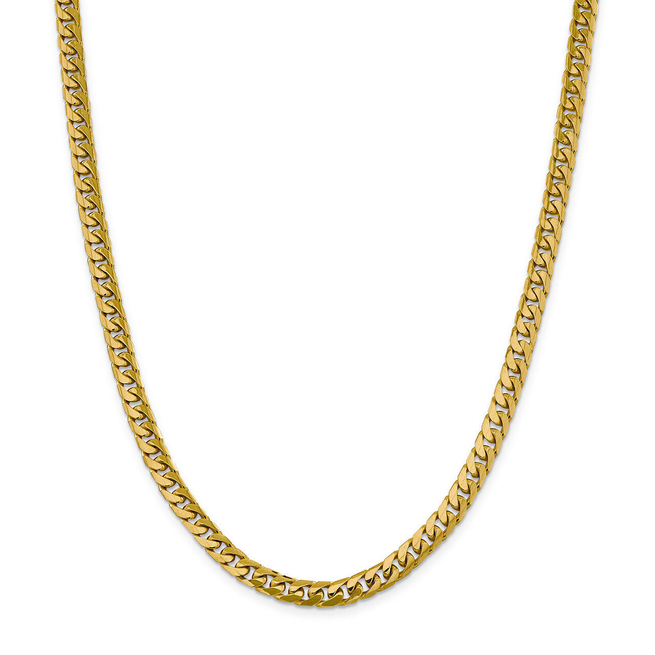 24 Inch 6.25mm Domed Curb Chain 14k Gold DCU200-24
