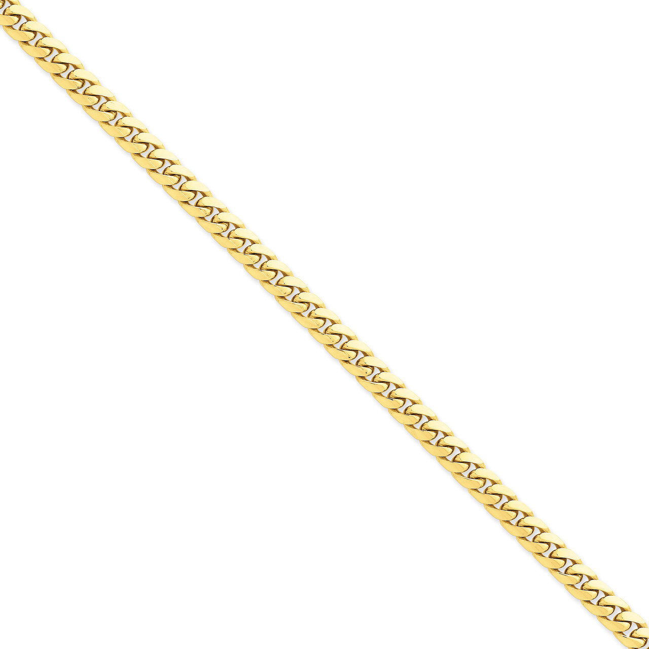 8 Inch 6.25mm Domed Curb Chain 14k Gold DCU200-8