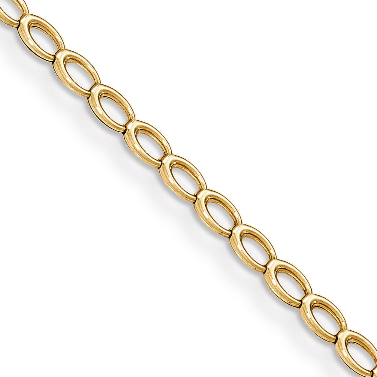 7.5 Inch Open Link Bracelet 14K Gold Polished FB1413-7.5