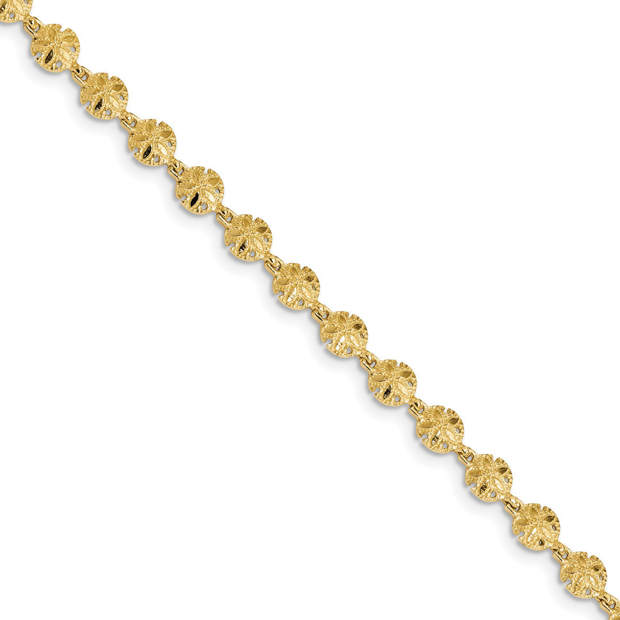 7.25 Inch Textured SDollar 7.25 inch Bracelet 14k Gold Polished FB1495-7.25, MPN: FB1495-7.25, 8839…