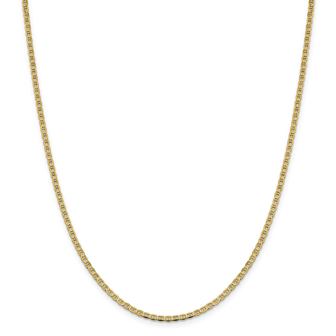 18 Inch 2.4mm Flat Anchor Chain 14k Gold FCA065-18, MPN: FCA065-18, 883957106991