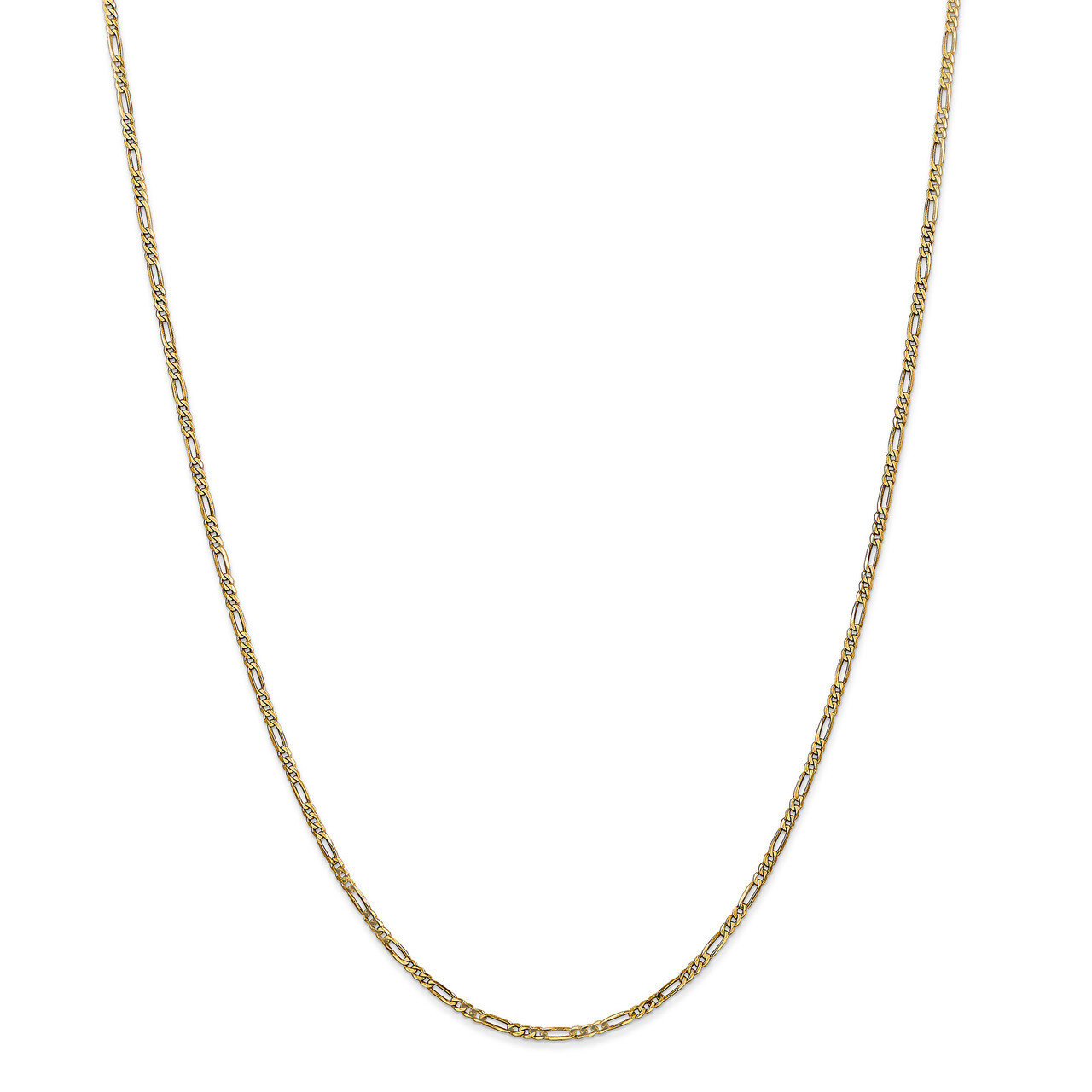 18 Inch 1.80mm Flat Figaro Chain 14k Gold FFL050-18, MPN: FFL050-18, 886774419381