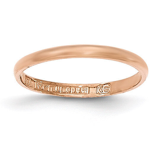 Madi K Polished Ring 14k Rose Gold GK889