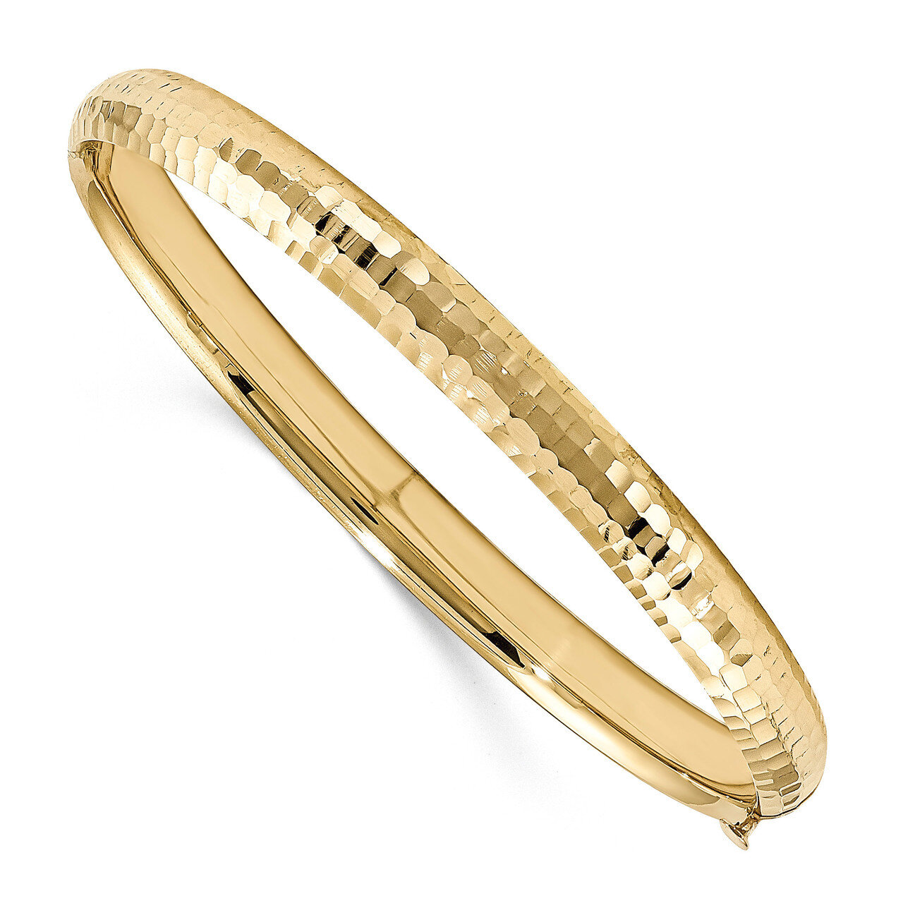 Madi K Kids Polished Diamond -cut 5mm Hinged Baby Bangle 14k Gold GK893, MPN: GK893, 191101902802