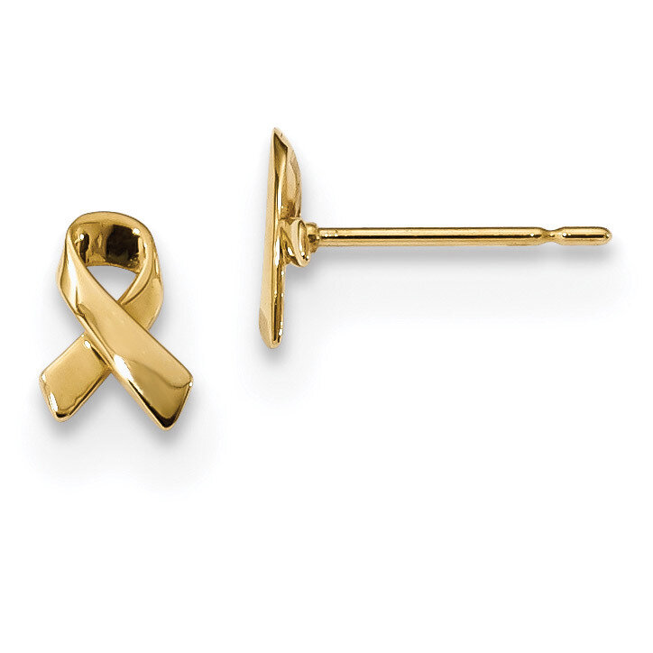 Madi K Awareness Ribbon Post Earrings 14k Gold GK966, MPN: GK966, 883957870694