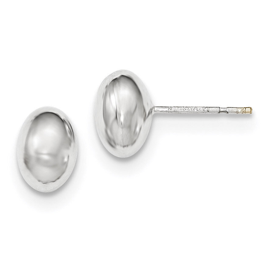 Polished Post Earrings 14k white Gold H1021, MPN: H1021, 868044135207