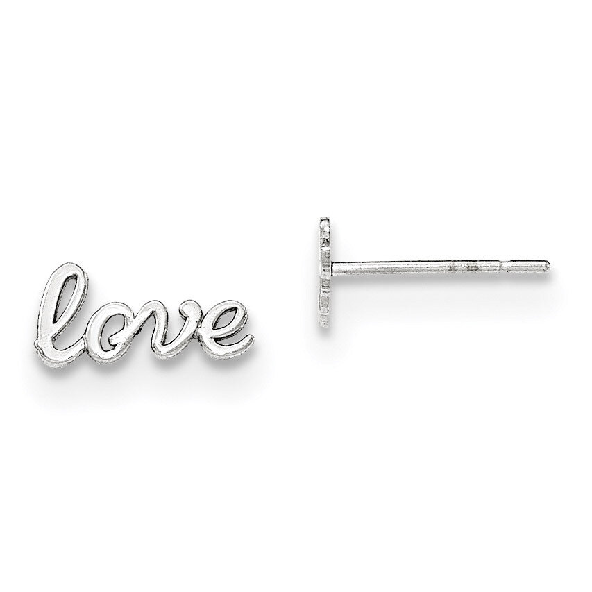 Polished Love Post Earrings 14k white Gold H1082, MPN: H1082, 886774562025