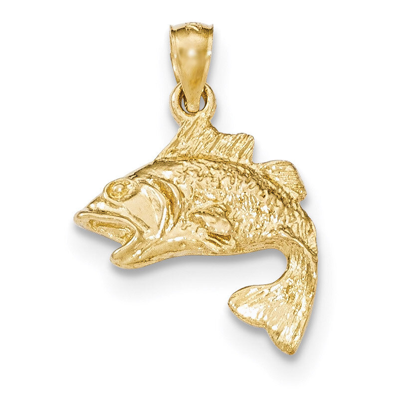 Bass Pendant 14K Gold Polished &amp; Textured K5356, MPN: K5356, 886774617640