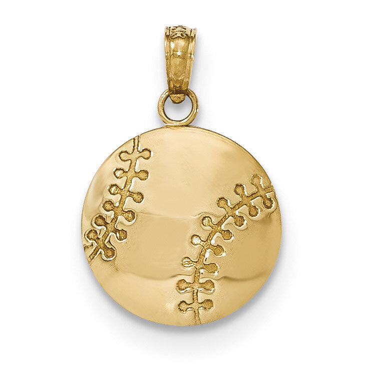 Baseball Closed Back Pendant 14k Gold Polished K5432, MPN: K5432, 637218018864