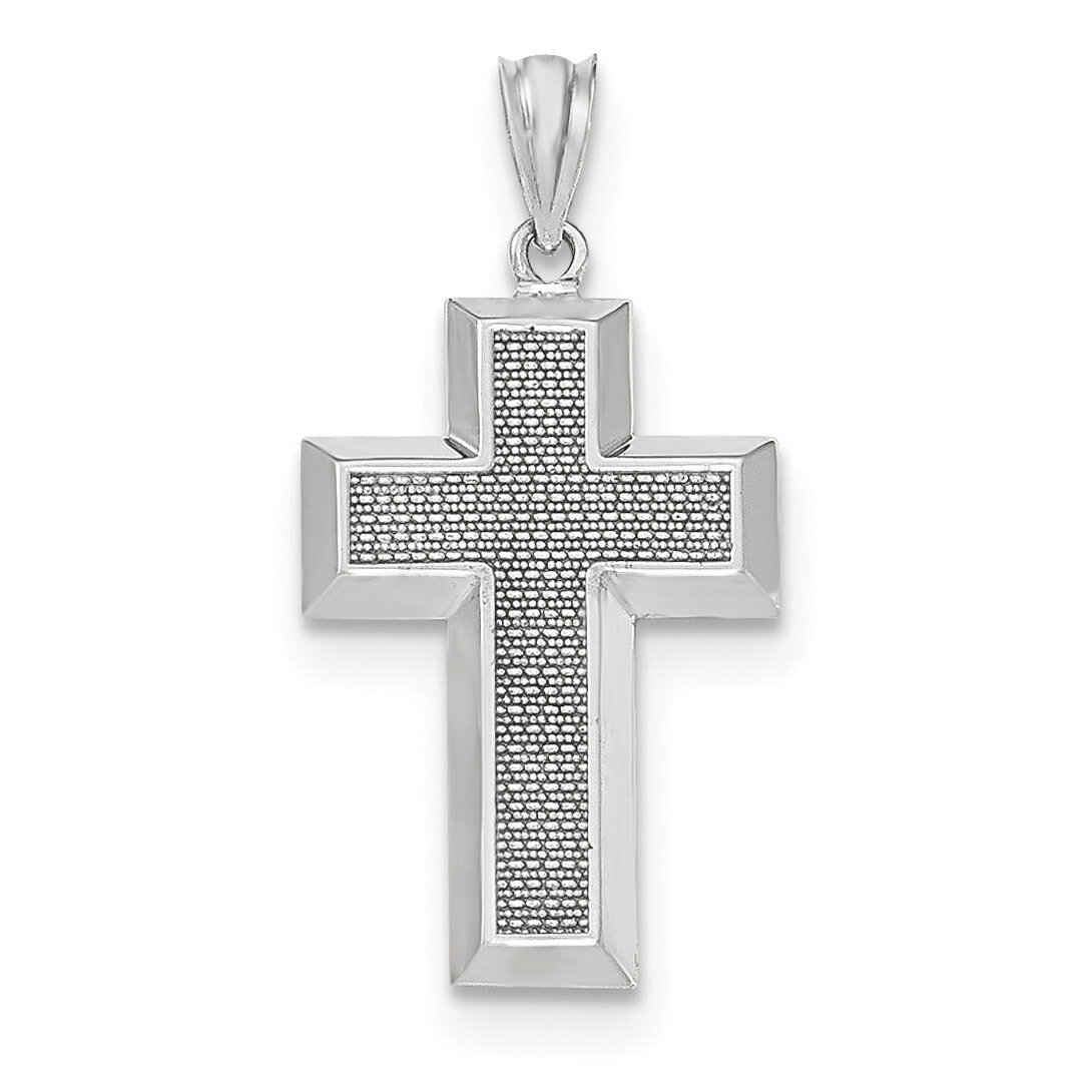 Polished &amp; Textured Cross Pendant 14k white Gold K5461, MPN: K5461, 191101455711