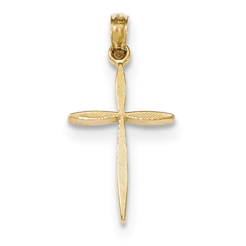 Stick Cross With Tapered Ends Pendant 14k Gold Polished K5530, MPN: K5530, 637218016327