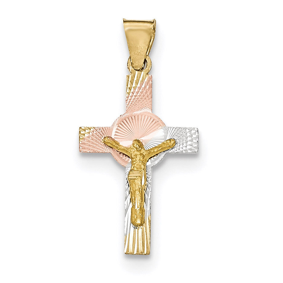 Iona Crucifix Cross Pendant 14k Gold &amp; Rhodium K5545, MPN: K5545, 191101453243