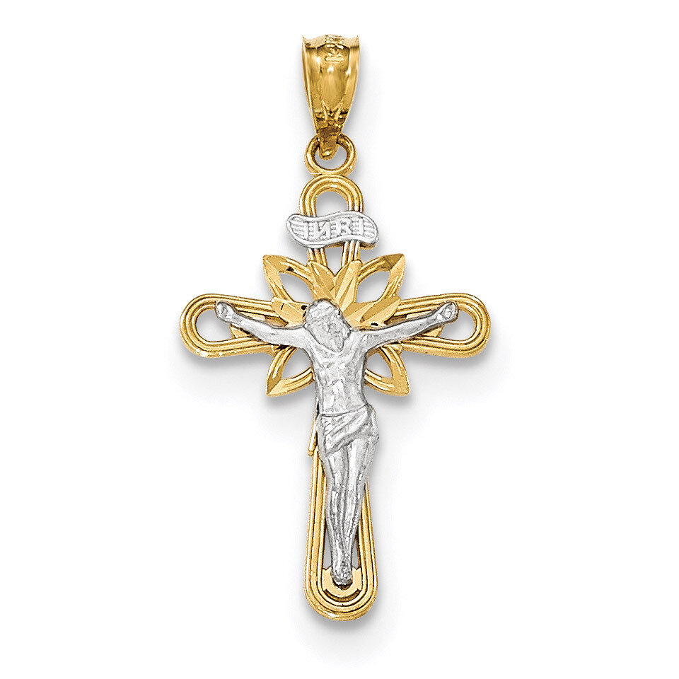 Small Passion Crucifix Pendant 14k Two-tone Gold K5575, MPN: K5575, 191101453274