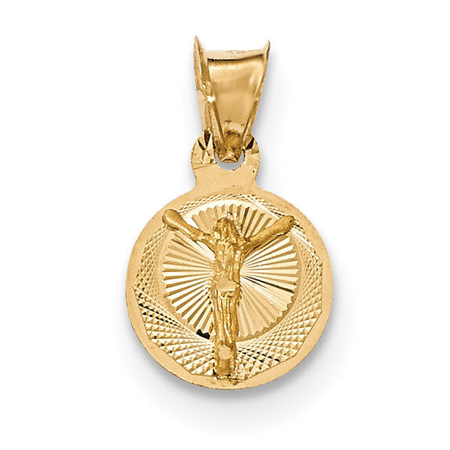 Diamond -cut CORPUS Circle Pendant 14k Gold Polished K5620, MPN: K5620, 191101454509