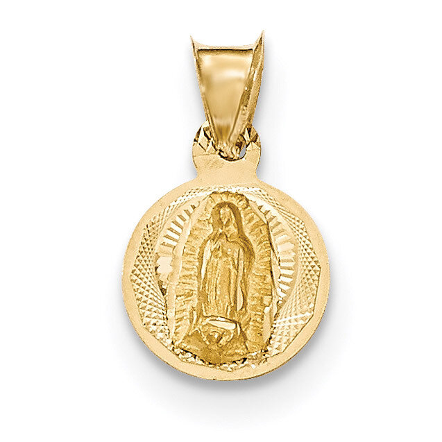 Diamond -cut Lady of Guadalupe Circle Pendant 14k Gold Polished K5629, MPN: K5629, 886774618845